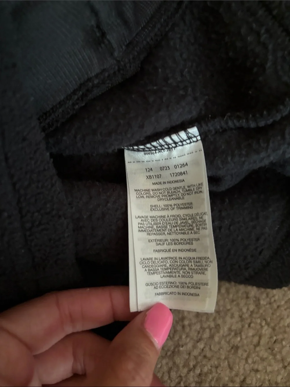 Columbia Black Kids Full-Zip Puffer-Style Fleece Jacket size small (8)